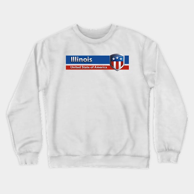 Illinois - United State of America Crewneck Sweatshirt by Steady Eyes